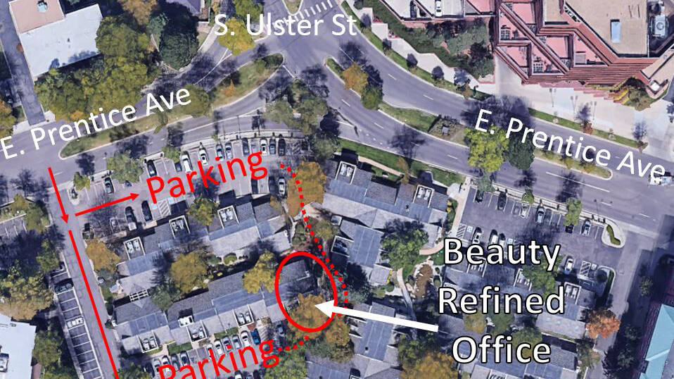 Beauty Refined-OffiBeauty Refined Office map in Greenwood Village, COce 01-BR office map